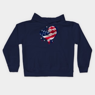 PATRIOTIC HEART Kids Hoodie